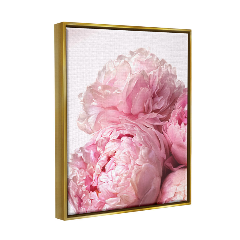 Art mural sur toile Blush, H 21 po x l 17 po x P 1,7 po, Cadre flottant métallique doré