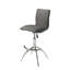 Tabouret de bar moderne à texture réglable en similicuir / chrome-494467443