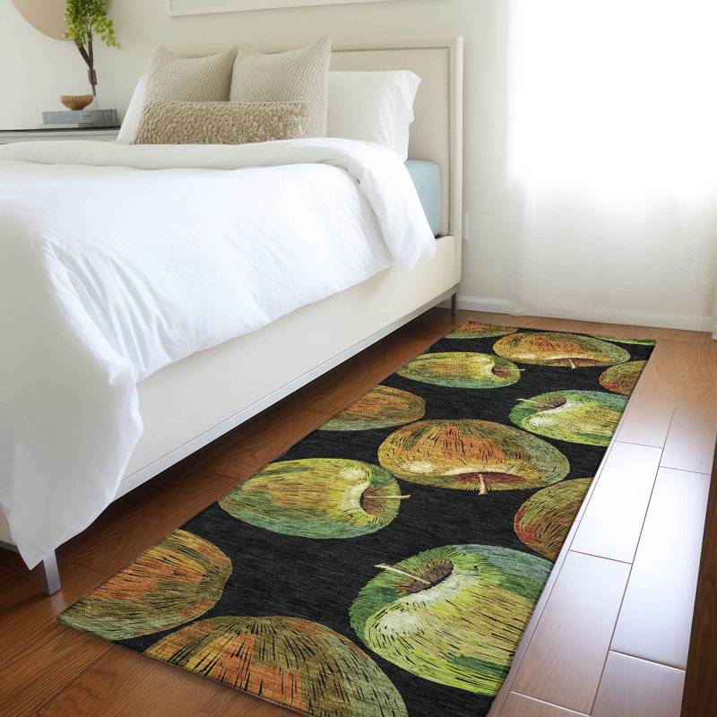 Premium Machine Washable Claudiane AMF163 Midnight Rug, Runner 2'3" x 7'6"