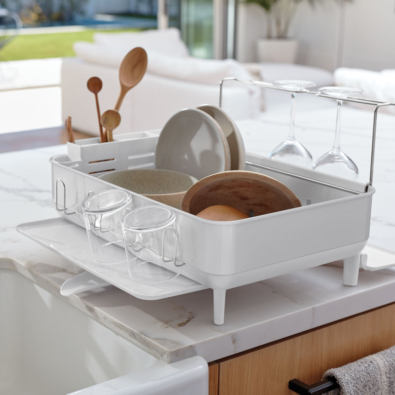 Simplehuman Steel Frame Dishrack, White