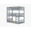 Natural Rubber Wood Triple Watsons Bunk Bed Featuring Two Built-In Ladders, Guardrails, And Detachable Design-1647144994