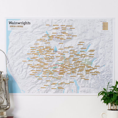 Scratch Off Wainwright Hill-Bagging - No Frame Print