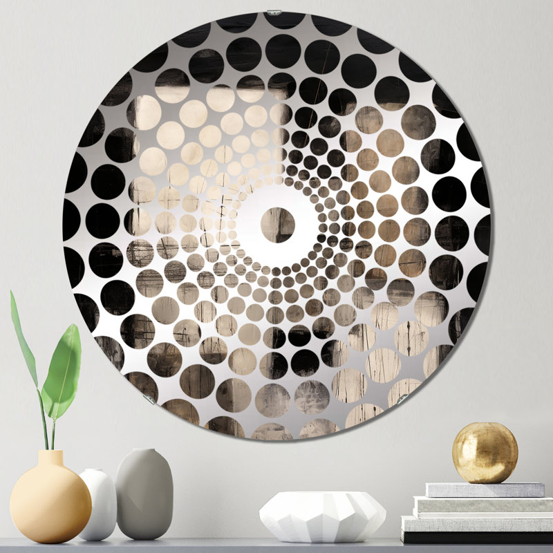 Oceanport - Miroir décoratif à cercles concentriques, 23,6 po x 23,6 po