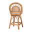 Tabouret de bar Bali et Pari Adam en rotin naturel avec coussin