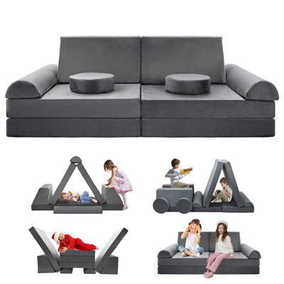 Rectangle 10 - Piece Kids Soft Seating