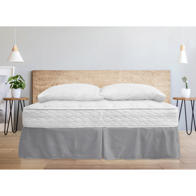 Pleated Bed Skirt, Twin, Gray