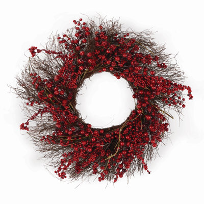 Couronne de vigne 24" ilex baies