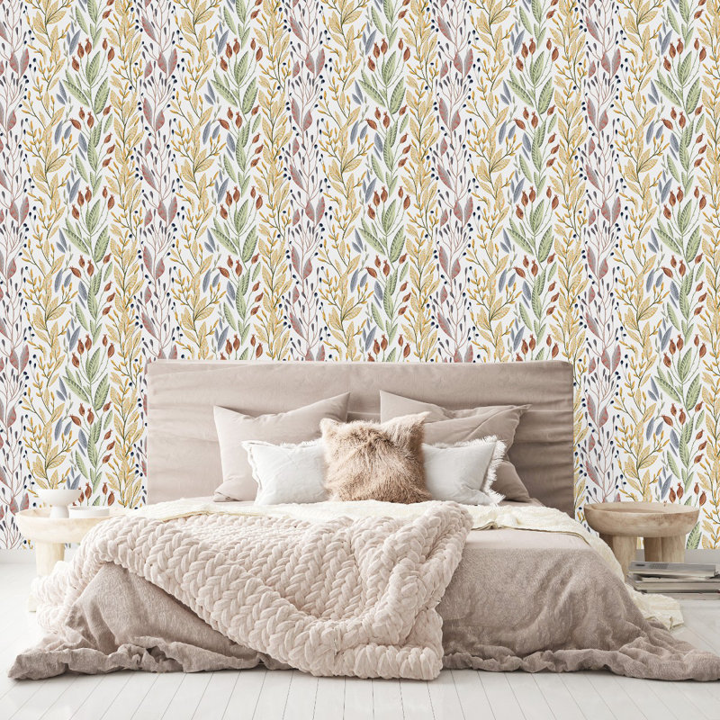 Peel & Stick Floral Tile, 2.09' W x 18.75' L