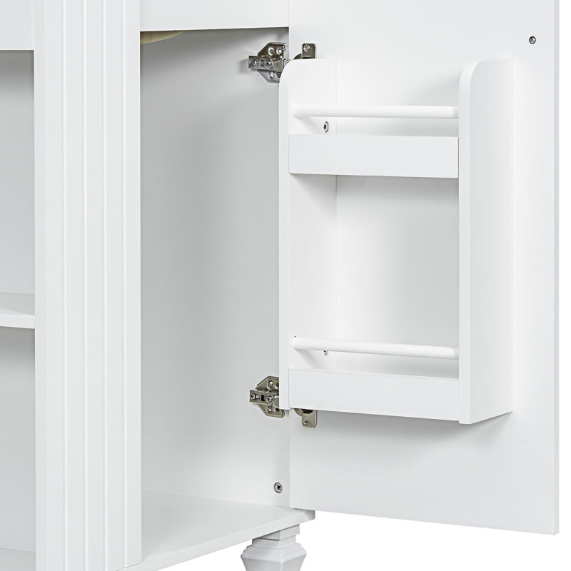 Bathroom Vanity With Sink, White
