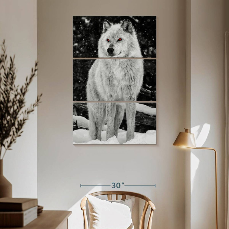 Brampt Wolf Amber Eyes, 65" H x 42" W