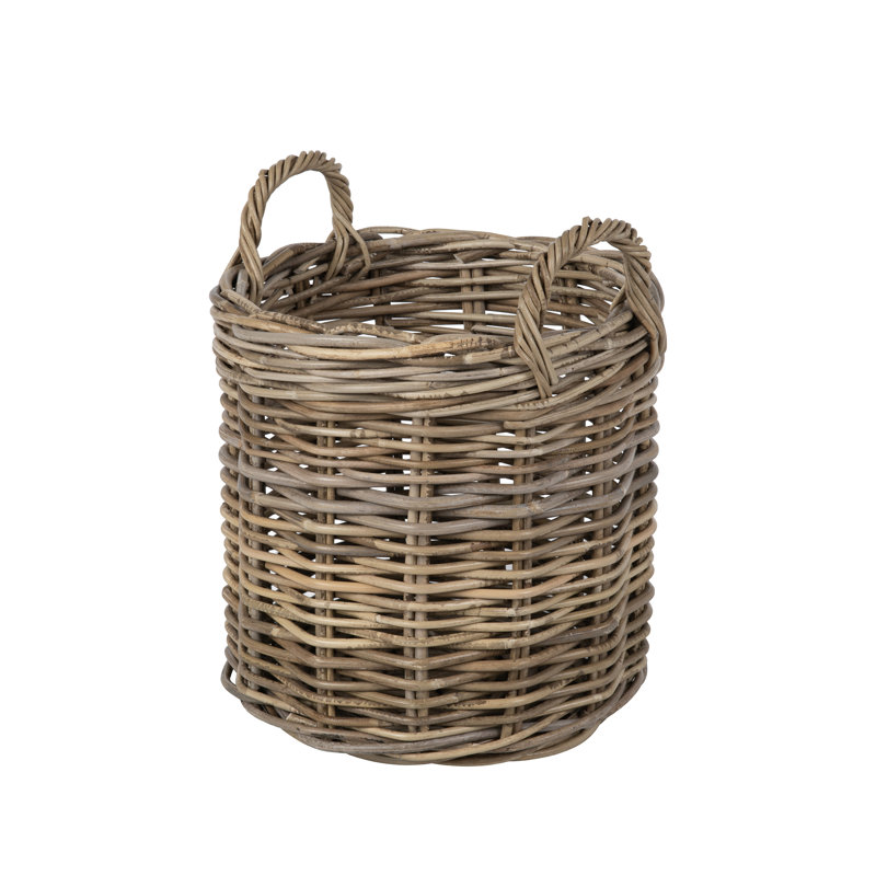 Beachcrest Home™ Ayriauna Rattan Basket, Small - 12"H x 12"W x 12"D