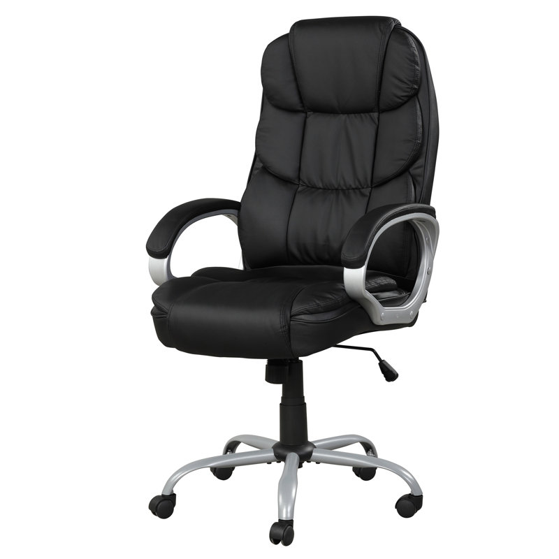 Chaise de bureau rembourrée en similicuir