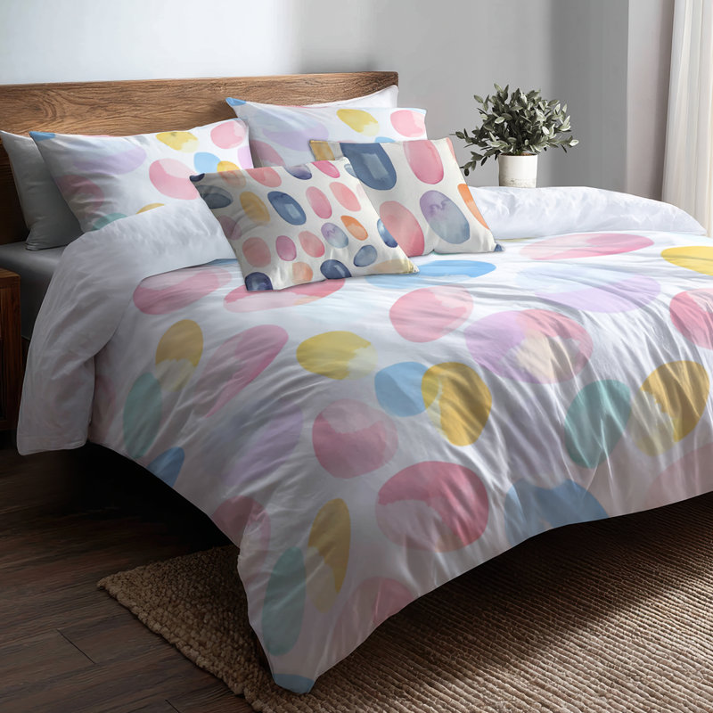 Ensemble de literie 3 pièces Kids Candy - housse de couette et coussin décoratif, Grand lit