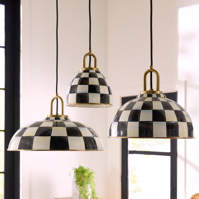 Courtly Check Dome Pendant Lamp, 12