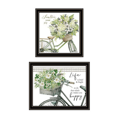 «Gracie Oaks« Get On Your Bike And Scatter Your Joy », art mural encadré pour le salon, reproduction d'art mural pour la décoration intérieure, art mural de chambre à coucher par Cindy Jacobs