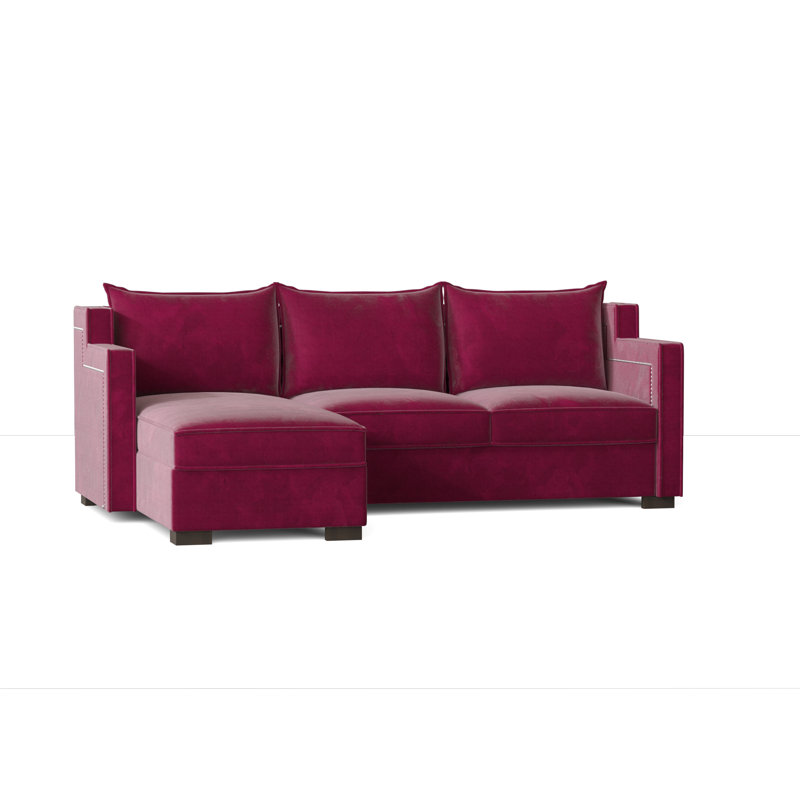 Parker Upholstered L-Shaped Sectional Left Hand Facing, Siena 69, Brown Mahogany