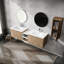 Armoire de salle de bain 72 po avec lavabo et tablette de rangement latérale-130431158
