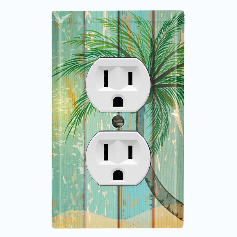 Plaque murale Palm Palm Green Fence