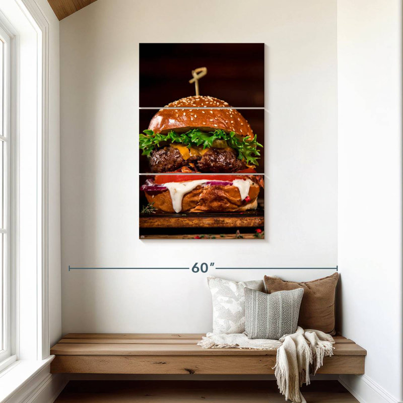 Yarlin Delicious Burger, 45" H x 28" W