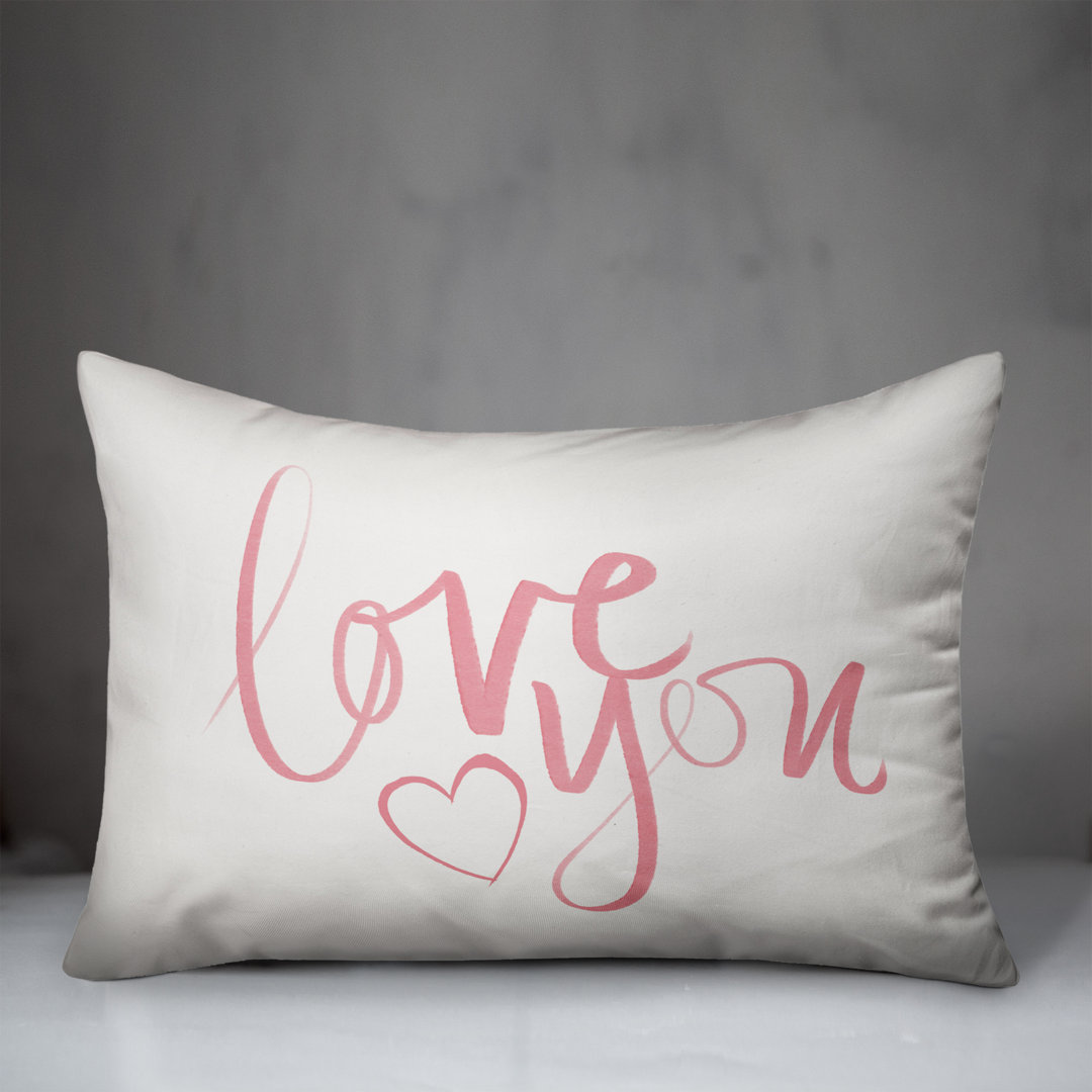  Love You Script Lumbar Pillow Designs Direct Creative Group