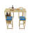 Stylish Bar Table and Chair Five Piece Set with Multi - layer Tabletop, Ergonomic Seating and Storage Function for Gatherings and Social Occasions-1268786779
