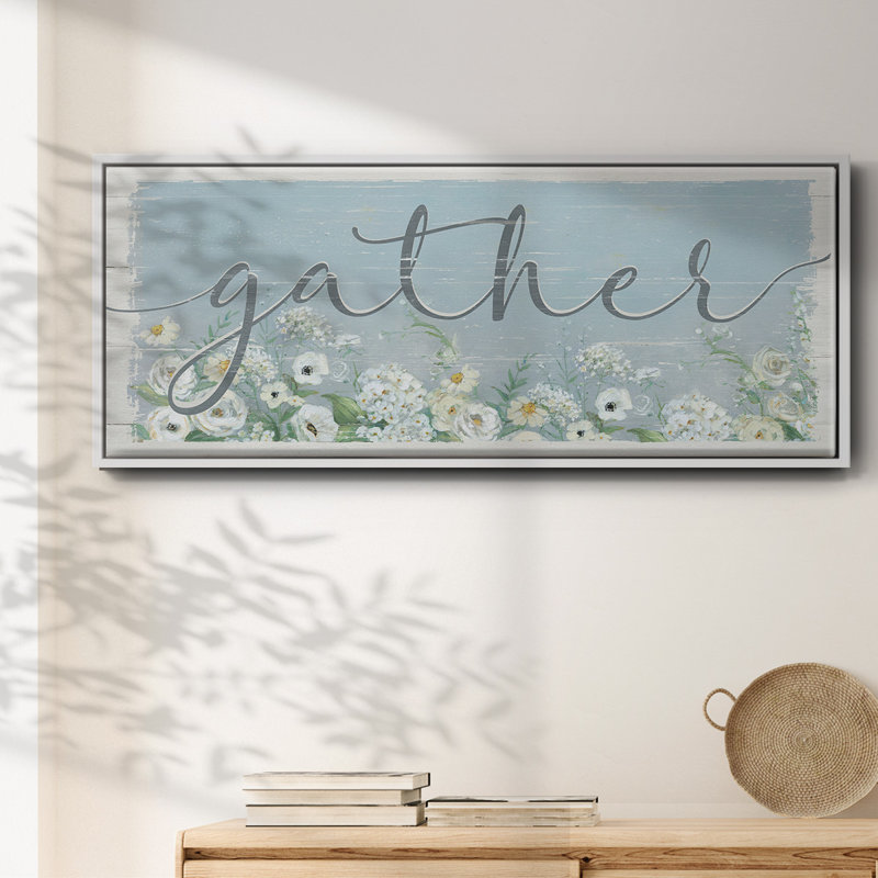 Gather Garden- Framed Canvas, 20" H x 50" W
