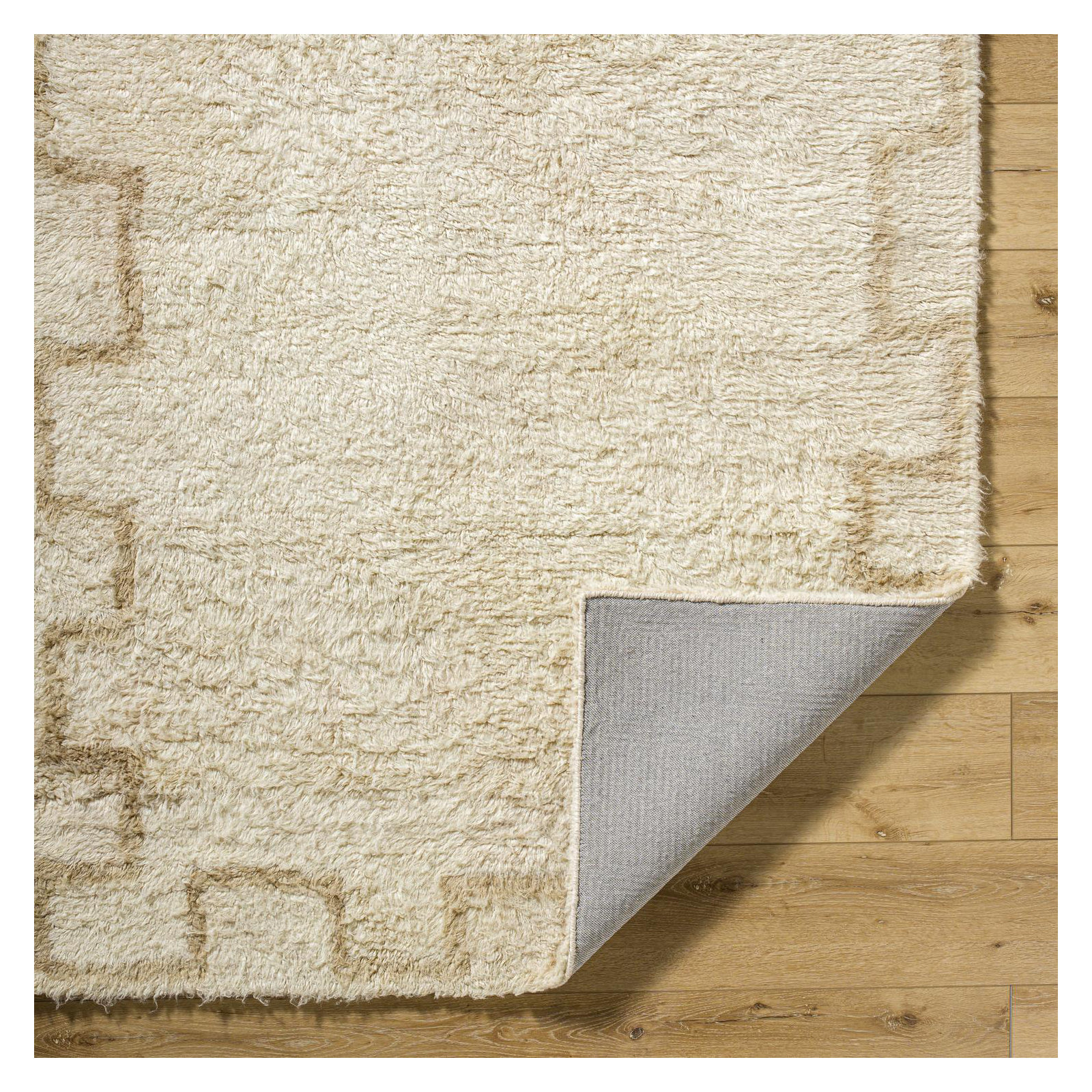 Anemone Hand Tufted Wool Ivory Rug, Rectangle 2'6" x 8'