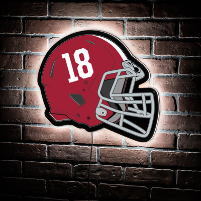 NCAA Team Helmet Shaped LED Lighted Wall Sign
