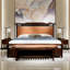 Banc de bout rectangulaire en bois massif 59,06 pouces de style chinois moderne