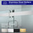 66-72" Width x 76" Height Frameless Double Sliding Shower Door with Stainless Steel Hardware, 5/16"(8mm) Clear Tempered Glass | Safe, Explosion-Resistant-120568265