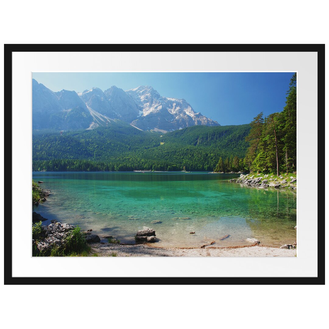 Gerahmtes Poster Atemberaubender Bergsee