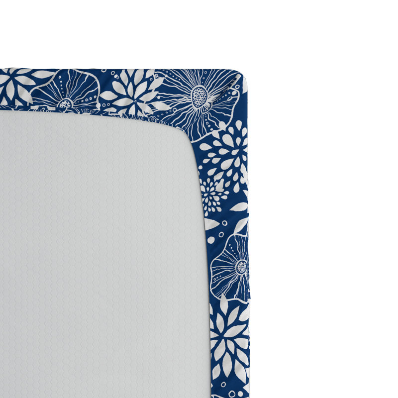 Microfiber Floral Fitted Sheet, Full Fitted Sheet
