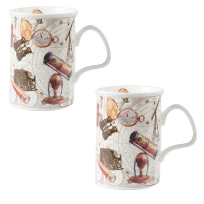 Grande tasse à café en porcelaine pastimes Artrip