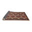 Tapis géométrique beige / rouge-1108977626