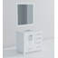 Meuble-lavabo de salle de bain 36 po X P 22 po D, plateau en marbre de Carrare décalé à gauche et Miroirs