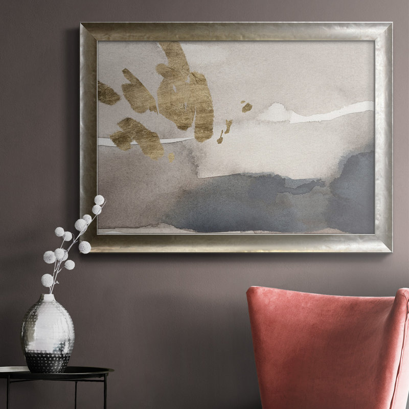 «Watercolor with Gold III», reproduction d'art sur toile encadrée, H 16 po x l 20 po x P 2,5 po