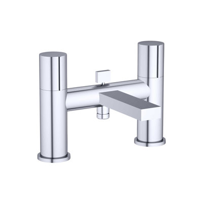 Perri 2 Handle Deck Bath Shower Mixer Bath Filler with Diverter