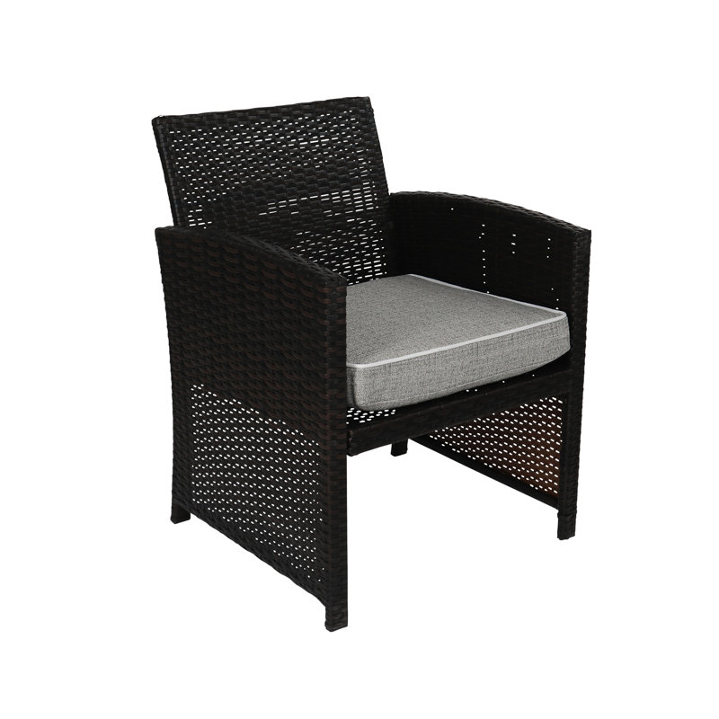 Coussin de siège de salle à manger d'extérieur / intérieur de luxe pour meubles de patio, 18 po x 19 po x 3 po, gris lin (paquet de 2)