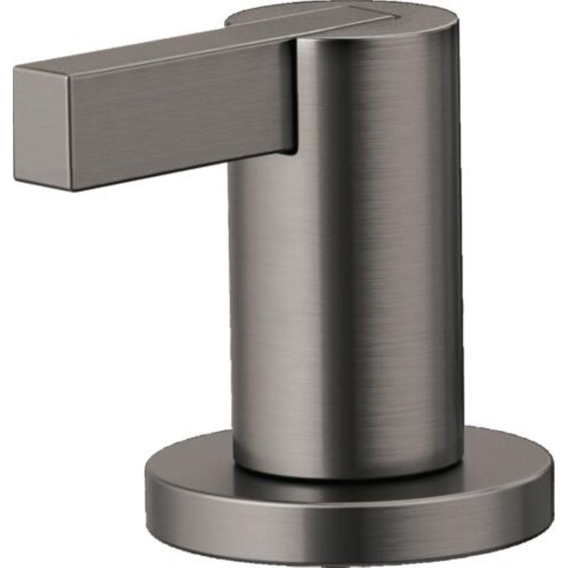 Litze® Widespread Lavatory Faucet With High Spout, Luxe Steel, Extended Lever Handle, 1.5 GPM