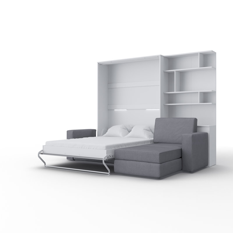 Ayvri Upholstered EU Double - 140 X 200 Cm Bed, White/Grey