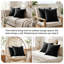 Ensemble de 2 taies décoratives matelassées à motif carré en microfibre brossée à double bordure avec passepoil Southwood Fine Linens, lot de 2, 26 po x 26 po, noir-399142833-399142847