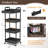 4-Tier Rolling Multi-Purpose Trolley With Drawers,Practical & Versatile Storage Trolley With Plastic Shelves & Lockable Wheels-1215702990