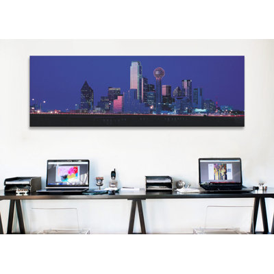 Dallas Skyline Cityscape (Night) - Photograph on Canvas