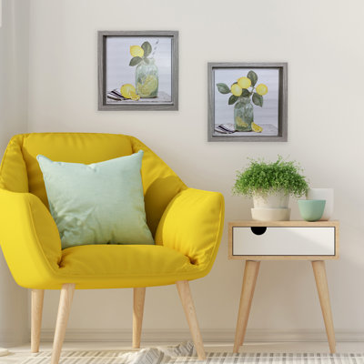 " Lemonade Jars " 2 Piece Art Watercolor Painting