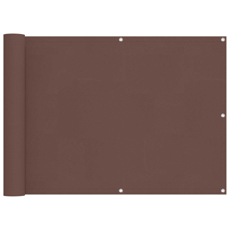 Vidaxl Balcony Screen Outdoor Privacy Screen Fence Patio Screen Oxford Fabric, 75cm H x 200cm W, Brown