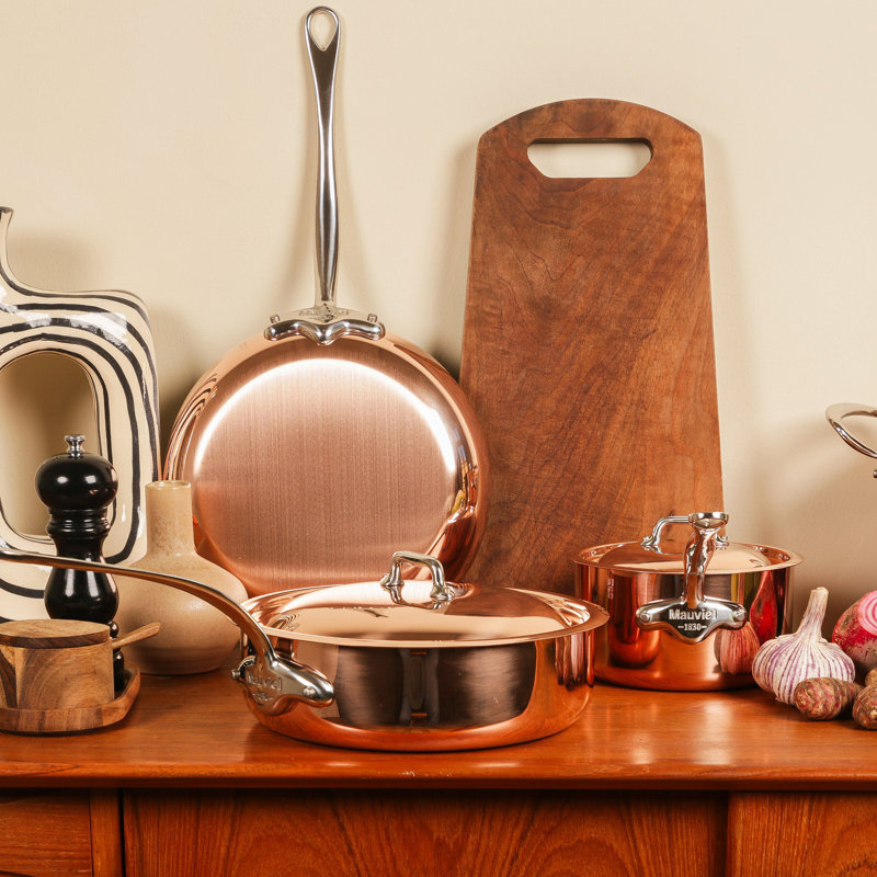 Mauviel M'150 S Oval Pan With Cast Stainless Steel Handles, 13.7-In , 1.68 qt.