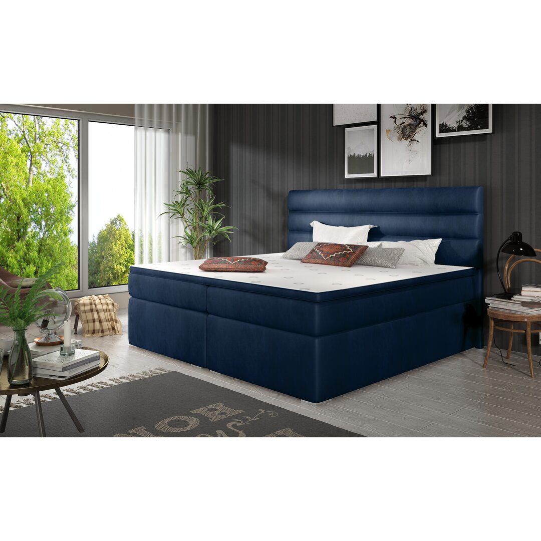 Boxspringbett Giglio mit Topper und Bettkasten