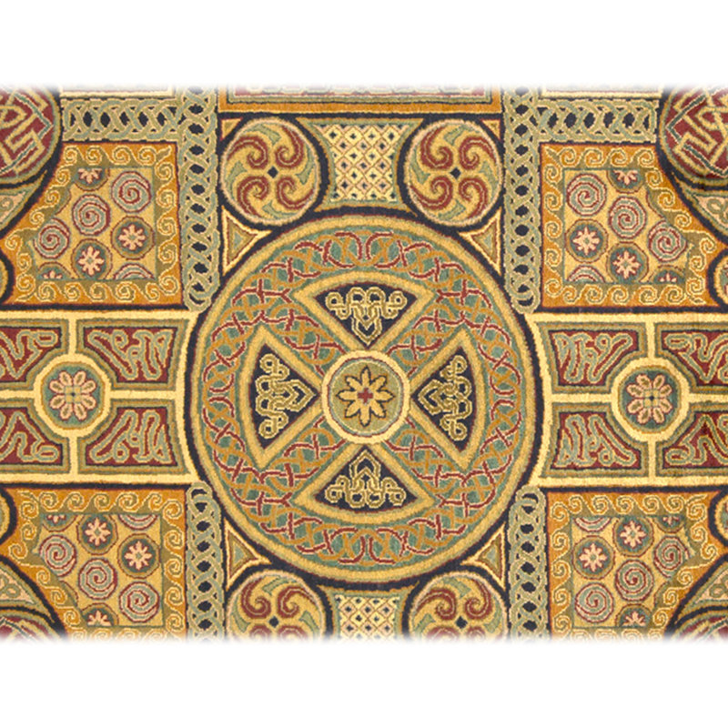 High-Quality Hand-Knotted Black Area Rug