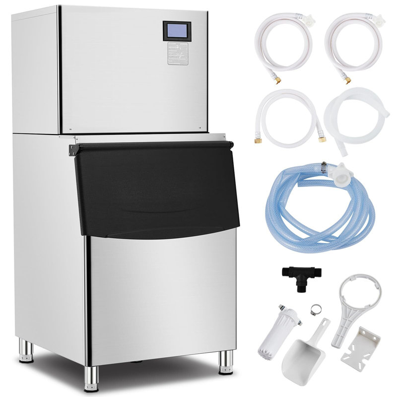 Homhougo 550 Lb. Daily Production Cube Clear Ice Freestanding Ice Maker