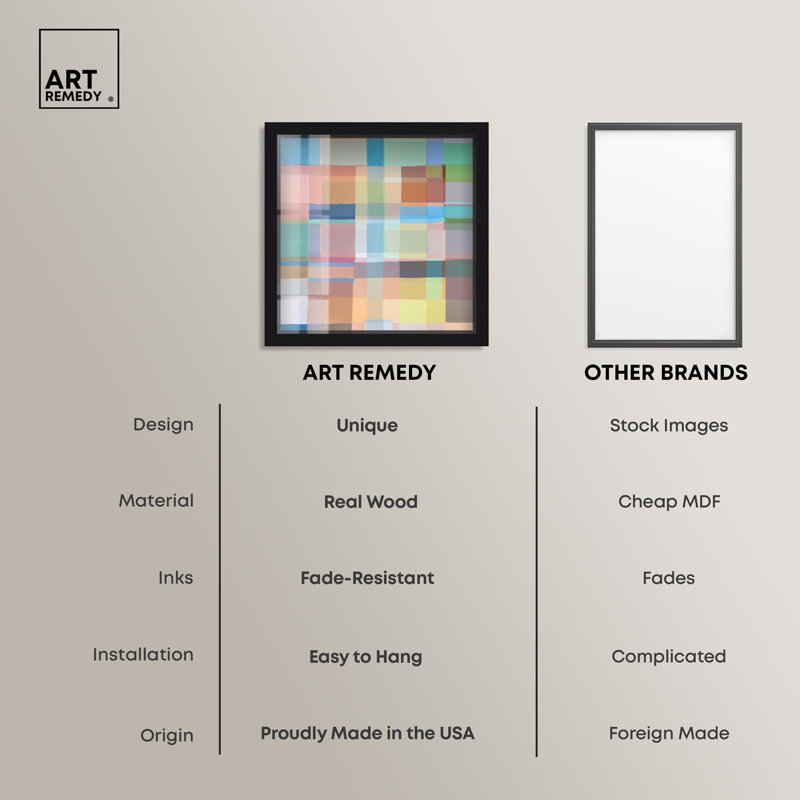 «Neutral Luxe Living Set Shadowbox» par Art Remedy, H 13 po x l 13 po, Noir